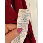 Michael Kors Michael  red crewneck blouse chiffon bottom size s Photo 4