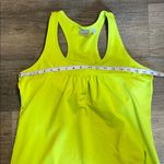 Athleta  Tinker Green Racerback Tank Top Drawstring Hem Built in Sports Bra XL Photo 4