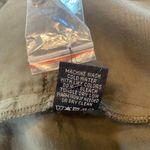 Velvet Heart  Midi Shirt‎ Dress L Skull Patches Green Tencel 3/4 Roll Tab Sleeve Photo 10