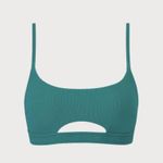 Berlook Green Ribbed Cut Out Bikini Top ONLY 55 Photo 4
