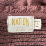 Nation Ltd Abby Smocked Mini Dress Women Small Maueve Long Sleeve Ruffle Detail Photo 8