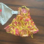 NWT Sundress Tea Flowers Print Dress Gold Size XS Photo 3