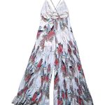 Free People Alissa Tropical Jumpsuit Racerback Wide Leg Women Size 6 Resort Luxe Photo 9