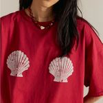 Free People NWT Shell Tee T-Shirt in Red Photo 2