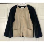 Velvet by Graham & Spencer faux fur teddy colorblock jacket xs Black Photo 11