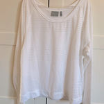 Athleta  white long sleeve shirt hole pattern size XL Photo 0