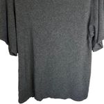 Lou & grey Loft  Signature Soft Funnel Neck Short Sleeve Top Charcoal Gray Size S Photo 2