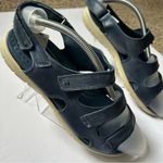 Ecco  Blue Leather strappy adjustable preppy ladies sandals size EU 41 coastal Photo 6