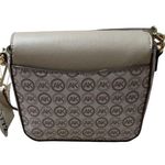 Anne Klein 7" X 8" X 3.5" Crossbody Bag With AK Logo Adjustable Strap Beige/Br Photo 1
