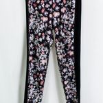 Splendid Black Pink Watercolor Floral High Waist Active Leggings Photo 1