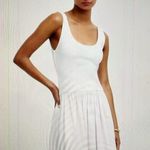 Madewell $110 Drop Waist Tank Midi Dress Lighthouse White Size XS NQ613 Photo 1