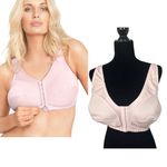 Comfort Choice Pale Pink Wireless Front Closure Bra Size 48B Photo 1