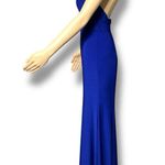 Morgan & Co Womens Formal Dress Halter Top Backless Maxi Prom Royal Blue Size 1 Photo 8