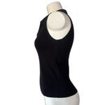 DKNY Jeans Black Fitted Sleeveless Knit Ribbed Top L Photo 2