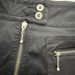 Kenar  Skirt Womens 8 Black Goth Flare Retro A-Line Zip Front‎ Pockets Parachute Photo 3