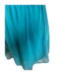 Sage  Turquoise Crochet Tunic Dress Elastic Waist Semi Sheer Size Medium Photo 5