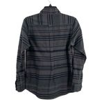 Peau De Loup x Wildfang Gray Black Striped Contrast Stitching Button Up Women XS Photo 3