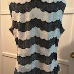 B&W Lace Shell•Sz L Black Size L Photo 0