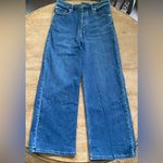 Free People  Women’s Sz 27 Wales Wide Leg‎ High Waisted Cropped Jeans Photo 5