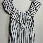 Old Navy Women Maternity Stripe Blouse White Size XS Photo 1
