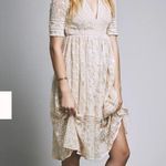 Free People  Mountain Laurel Lace Bohemian Dress In Almond Size 6 Photo 1