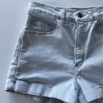 American Apparel  Railroad Stripe Cuffed Hem Shorts Size 26 Photo 2