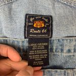 Route 66  size large denim shortalls floral embroidery vintage y2k boho cottage Photo 2