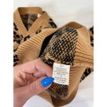 Wild Honey Cropped Balloon Sleeve Sweater Brown & Black Animal Leopard Size S Photo 7