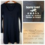 Horny Toad Long Sleeve Dress Small Black Tencel Organic Cotton Blend Minimalist Photo 11