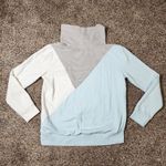 Marc New York  Women's Colorblock Turtleneck Sweater Blue Gray Size Large Photo 1