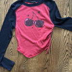 PacSun  Top Red and Black Long Sleeve Cherries Photo 0