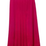 Reiss NWT Cleona Box Pleat Midi Skirt Magenta Red Pleated Women’s Size 6 NEW Photo 2
