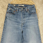 Levi's Levi’s Women’s Ribcage Straight Leg Ankle Jeans High Rise Button Fly in Blue 26 Photo 4