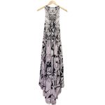 Free People  La Mar Maxi Dress Long Flowy Batik Print Black & Cream Size Small Photo 4