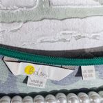 Boden Francesca Jersey Long Sleeve Dress in Green Spinning Petals Print Size 6US Photo 6