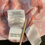 Jones New York Sport Coral White Floral Egyptian Cotton Cardigan Sweater XL Red Photo 4