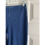 Lysse  Womens Small Blue Polka Dot Pants Pull On Zip Ankle Photo 2