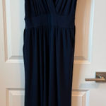 Navy long and Flowy jumpsuit L Blue Size L Photo 0