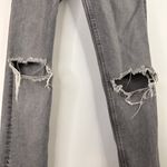 ZARA  Women's Grey Straight Leg Distressed High Rise Jeans Size 4 Photo 2