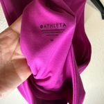 Athleta Conscious Crop Bra Top Powervita Pink Longline High Neck Size M Photo 3