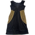 Motel Rocks Dress Womens Small Gold Colorblock Shimmer Sleeveless Party Mini Photo 1