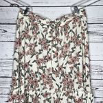 Cato Sz 18/20W Cream - Pink Floral Print Flounce Hemline Midi Skirt w/ Tie Belt Photo 1