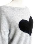 Boutique Heart Pullover Sweater Size XL Black Gray Scoop Neck Cabin Fall Comfy Photo 4