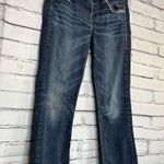 Silver Jeans Blue Straight Leg Suki Mid Rise Capri Pants SZ W27 Distressed Denim Photo 3