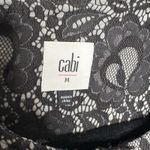 CAbi Lacy Coat Floral Lace Long Line Jacket Black Gray #3316 Size Medium Photo 4