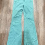 Judy Blue Wide Flare Jeans Women's 3/26 Garment Dyed Light Green Stretch Denim Photo 0