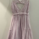Mini Light Purple Babydoll Tiered Dress Cutout Back Size M Photo 0