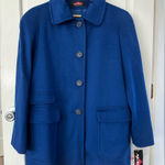 NEW! Alorna Vintage Royal Blue Wool Blend Peacoat Double Breasted Coat Size 16 Photo 0