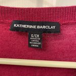 Katherine Barclay  Merino Wool V-Neck Sweater - Red Photo 5
