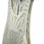 ZARA  Babydoll Dress Cream Size XS Sleeveless Crochet Fringe Swing Bohemian Photo 8